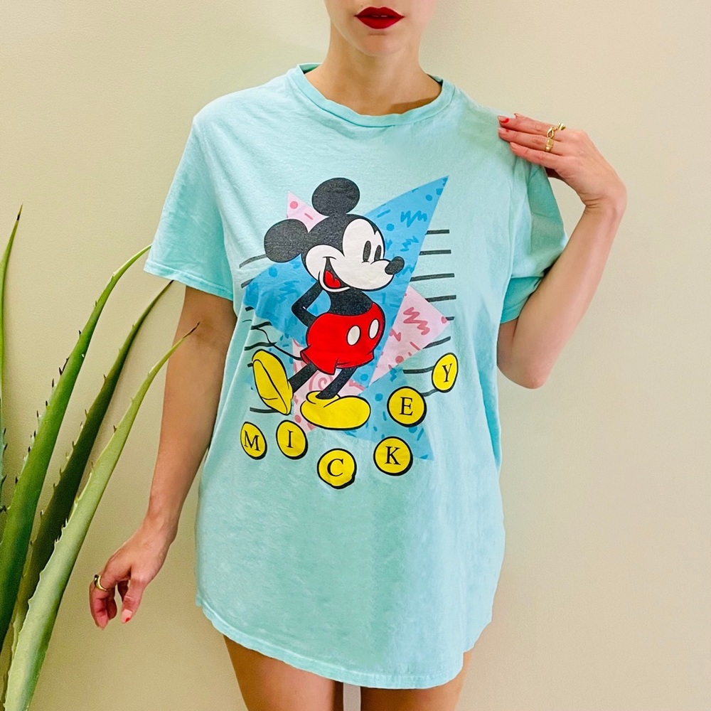 Vintage Mickey T-Shirt in Teal 📐